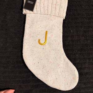 Harvey Lewis 18 Inch Cable Knit Christmas Stocking Monogram Letter J